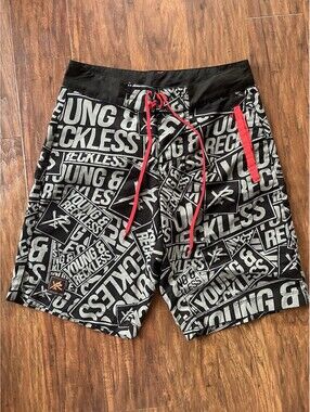 Young & Reckless Men's Board Shorts Size 30 Swim Surf Beach